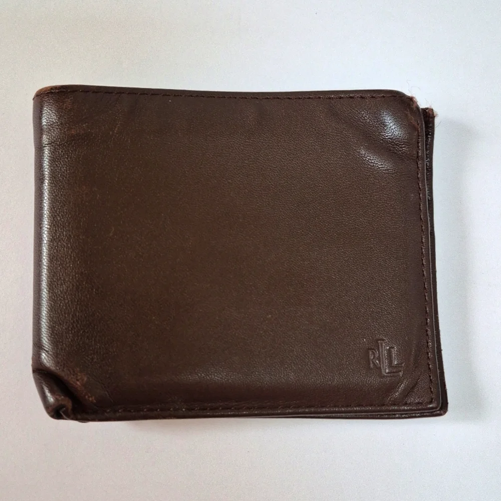 Brown Leather Ralph Lauren Men's Wallet